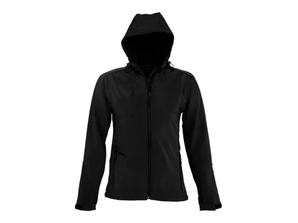 PROTECT WOMEN softshell hooded jacket for women - EXPLODE Black