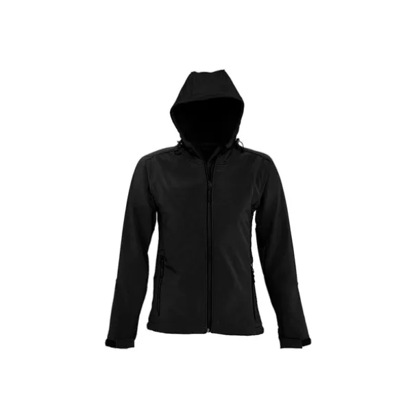 PROTECT WOMEN softshell hooded jacket for women - EXPLODE Black