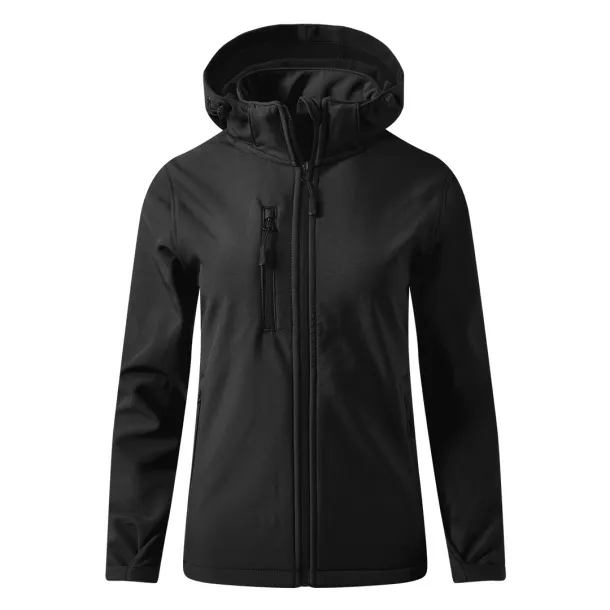 PROTECT WOMEN softshell hooded jacket for women - EXPLODE Black