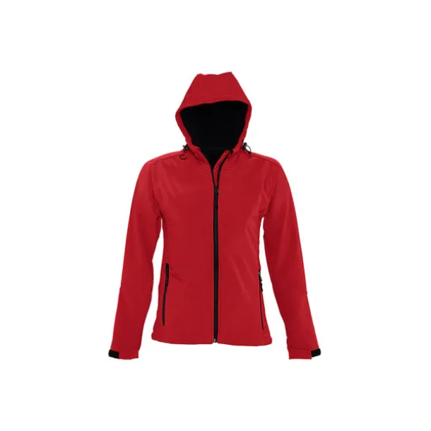 PROTECT WOMEN softshell hooded jacket for women - EXPLODE Red