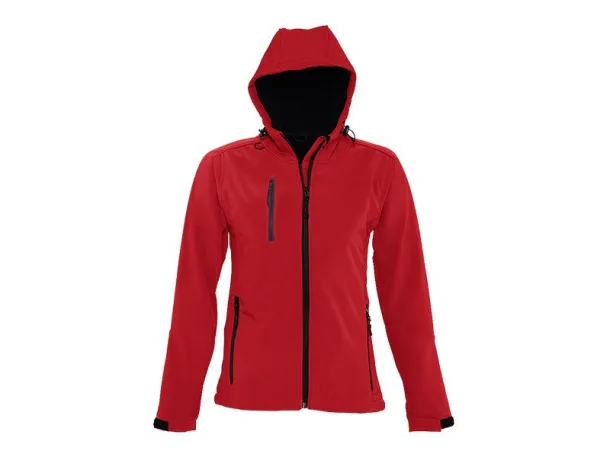 PROTECT WOMEN softshell hooded jacket for women - EXPLODE Red