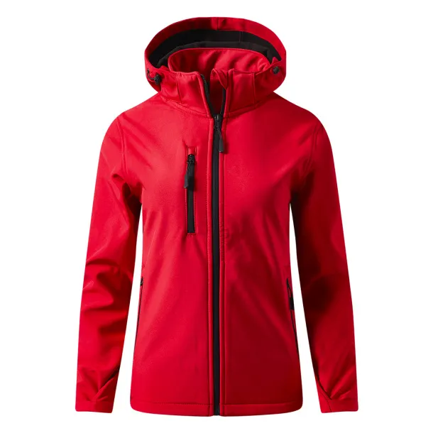 PROTECT WOMEN softshell hooded jacket for women - EXPLODE Red