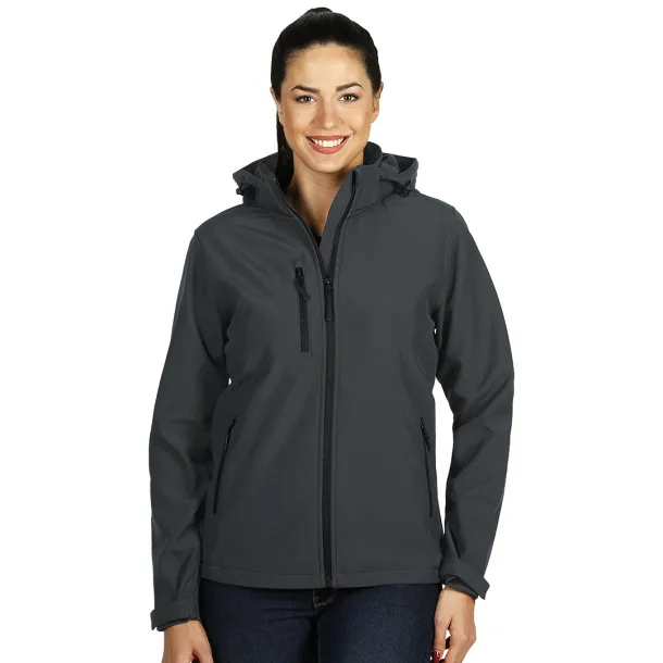 PROTECT WOMEN softshell hooded jacket for women - EXPLODE Dark gray