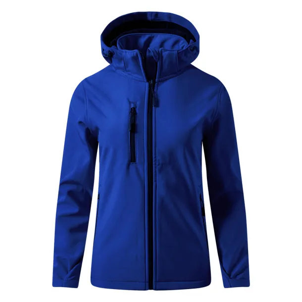 PROTECT WOMEN softshell hooded jacket for women - EXPLODE Royal blue