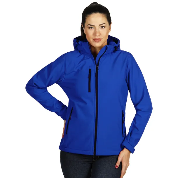 PROTECT WOMEN softshell hooded jacket for women - EXPLODE Royal blue