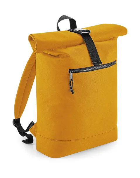  Recycled Roll-Top Backpack - Bagbase Mustard