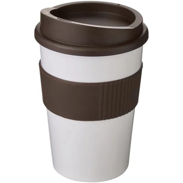 Americano® medio 300 ml tumbler with grip - Unbranded White Brown