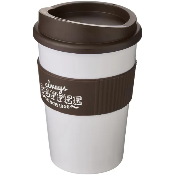 Americano® medio 300 ml tumbler with grip - Unbranded White Brown