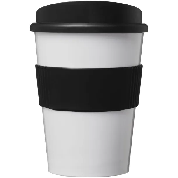 Americano® medio 300 ml tumbler with grip - Unbranded White Solid black