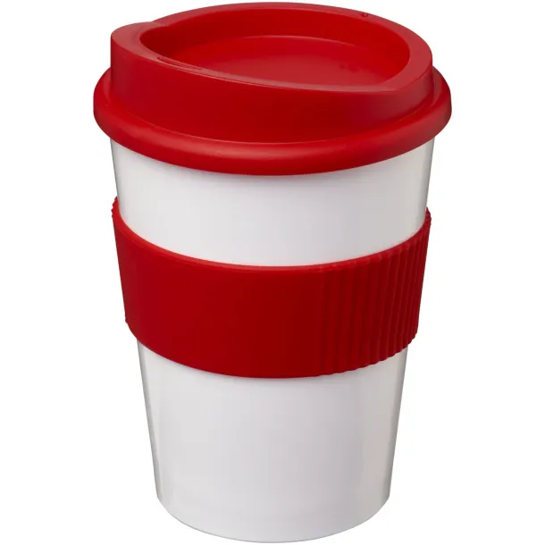 Americano® medio 300 ml tumbler with grip - Unbranded White Red