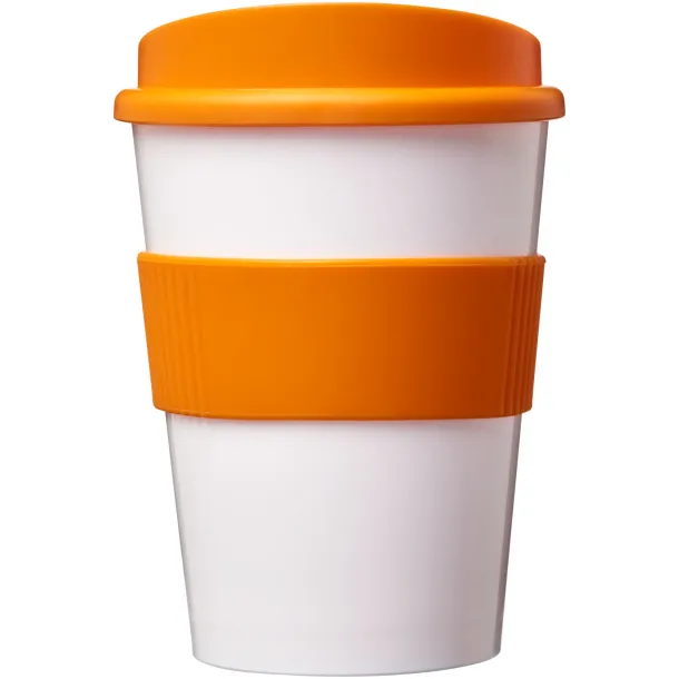 Americano® medio 300 ml tumbler with grip - Unbranded White Orange