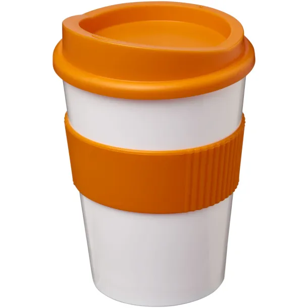 Americano® medio 300 ml tumbler with grip - Unbranded White Orange