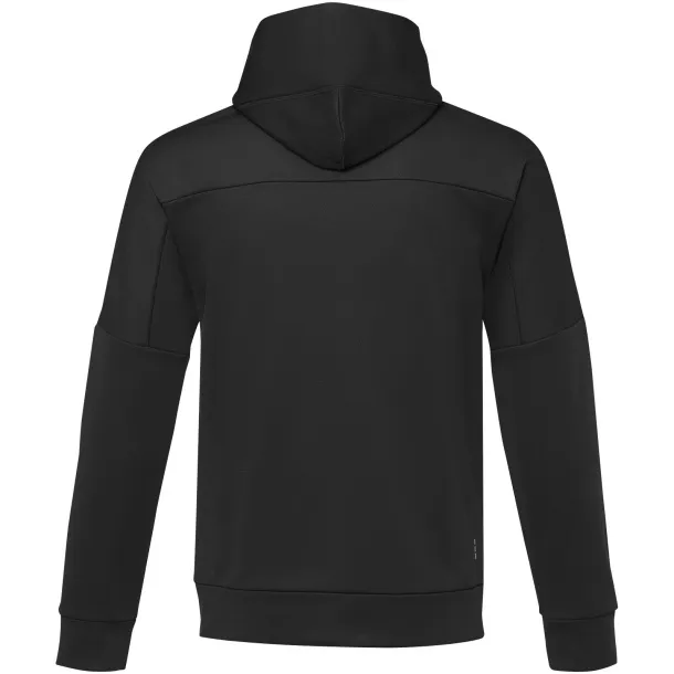 Nubia men's performance full zip knit jacket - Elevate Life Solid black