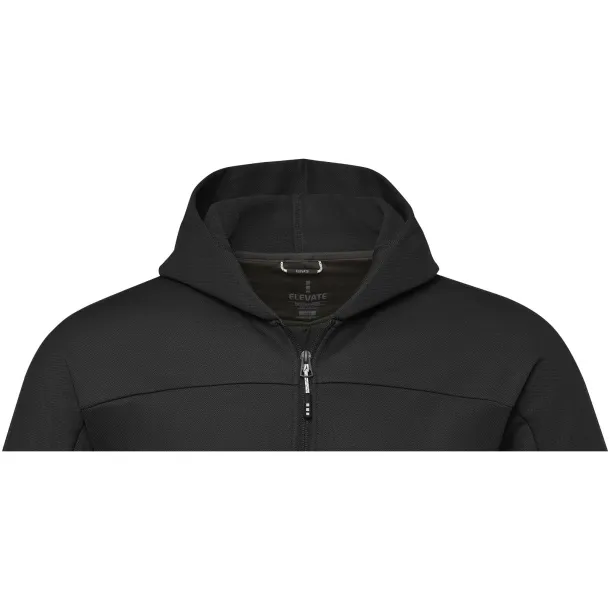 Nubia men's performance full zip knit jacket - Elevate Life Solid black