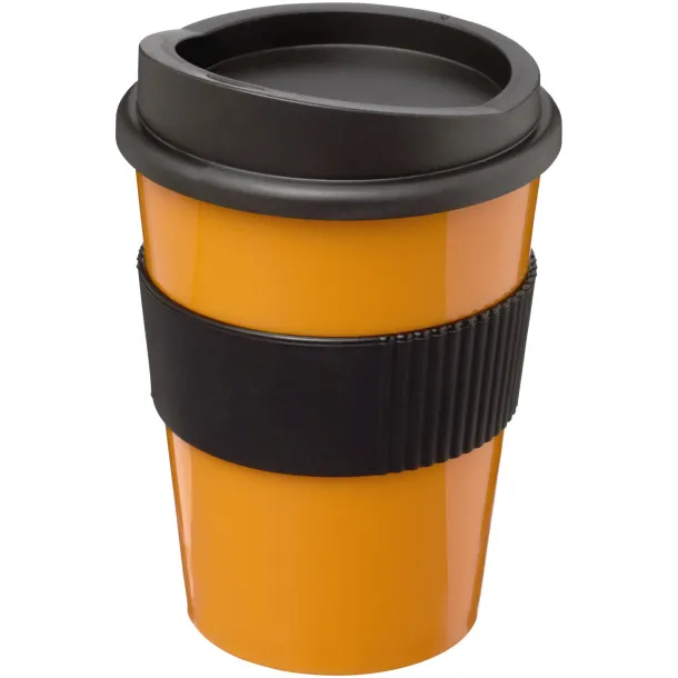 Americano® medio 300 ml tumbler with grip - Unbranded Orange Solid black