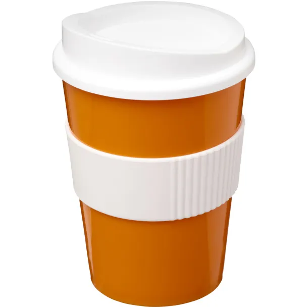 Americano® medio 300 ml tumbler with grip - Unbranded Orange White