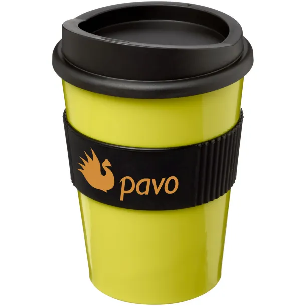 Americano® medio 300 ml tumbler with grip Lime Solid black