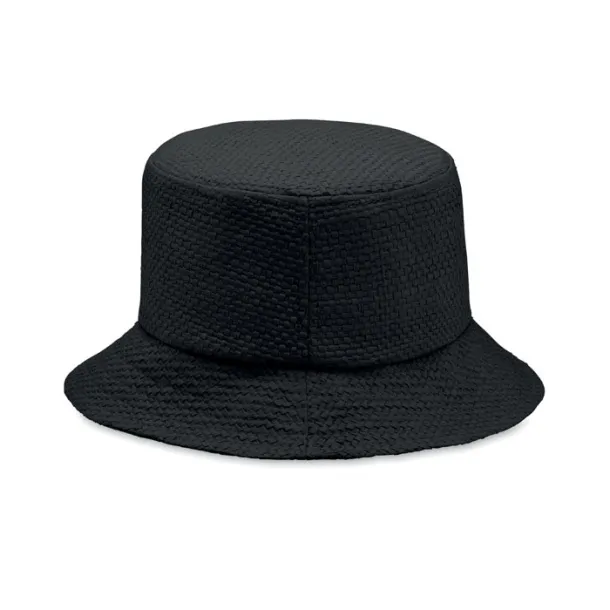 BILGOLA+ Paper straw bucket hat Black