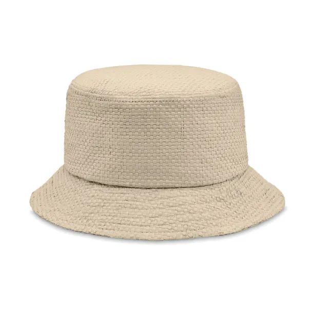 BILGOLA+ Paper straw bucket hat Beige