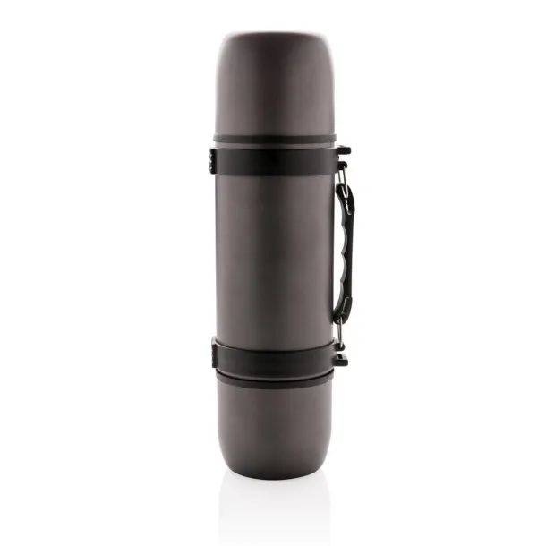  Swiss Peak vacuum flask with 2 cups - Swiss Peak Grey 