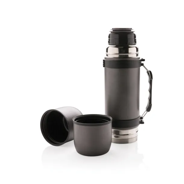  Swiss Peak vacuum flask with 2 cups - Swiss Peak Grey 