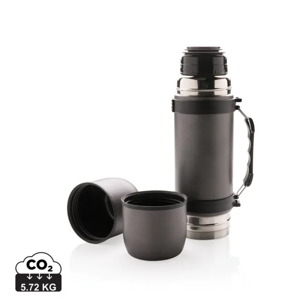  Swiss Peak vacuum flask with 2 cups - Swiss Peak Grey 