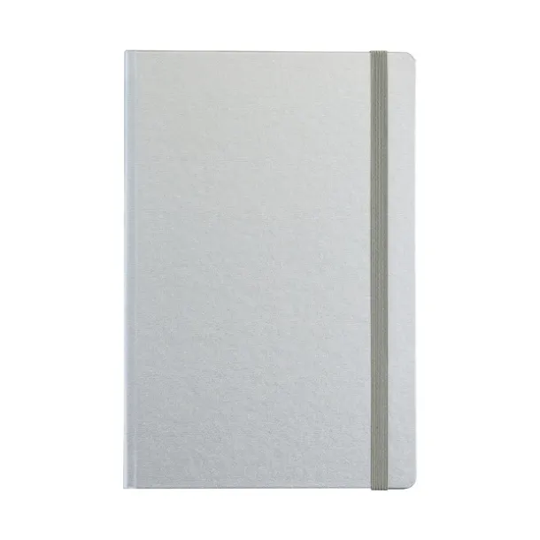 TOTO MAXI Notes s elastičnom trakom, B5 Srebrna