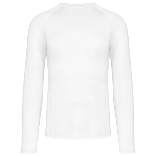  ADULTS' LONG-SLEEVED BASE LAYER SPORTS T-SHIRT - Proact White