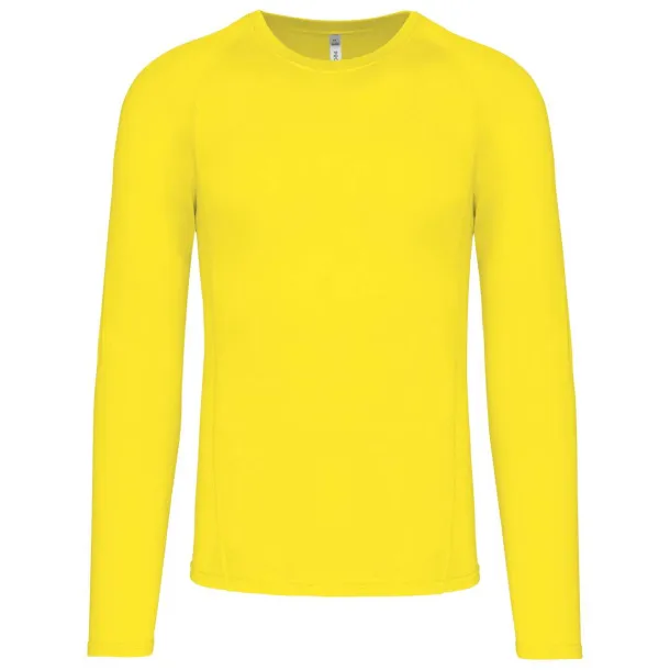  ADULTS' LONG-SLEEVED BASE LAYER SPORTS T-SHIRT - Proact Flashy Yellow