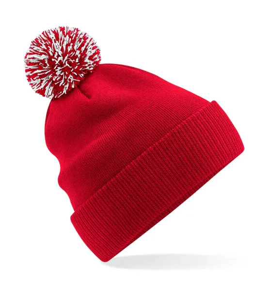  Recycled Snowstar® Beanie - Beechfield Classic Red Bijela