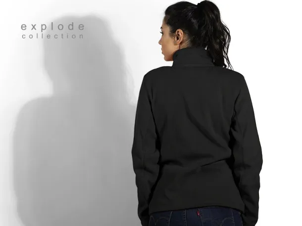 POLARIS LADY polar fleece sweatshirt/jacket - EXPLODE Dark gray