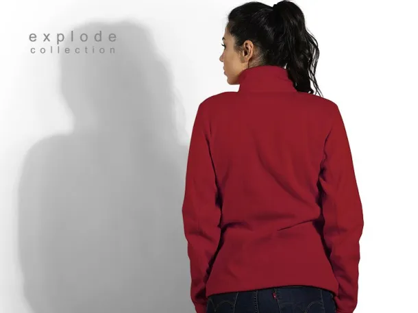 POLARIS LADY polar fleece sweatshirt/jacket - EXPLODE Red