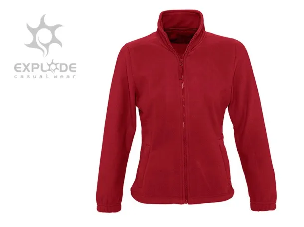 POLARIS LADY polar fleece sweatshirt/jacket - EXPLODE Red