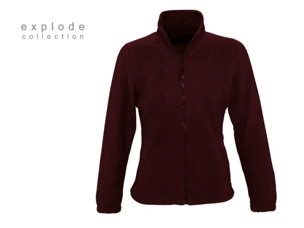 POLARIS LADY polar fleece sweatshirt/jacket - EXPLODE Burgundy