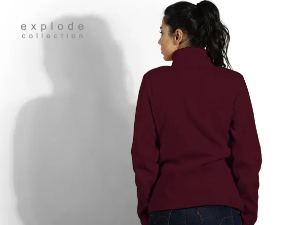 POLARIS LADY polar fleece sweatshirt/jacket - EXPLODE Burgundy