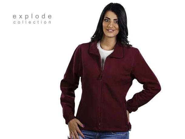 POLARIS LADY polar fleece sweatshirt/jacket - EXPLODE Burgundy