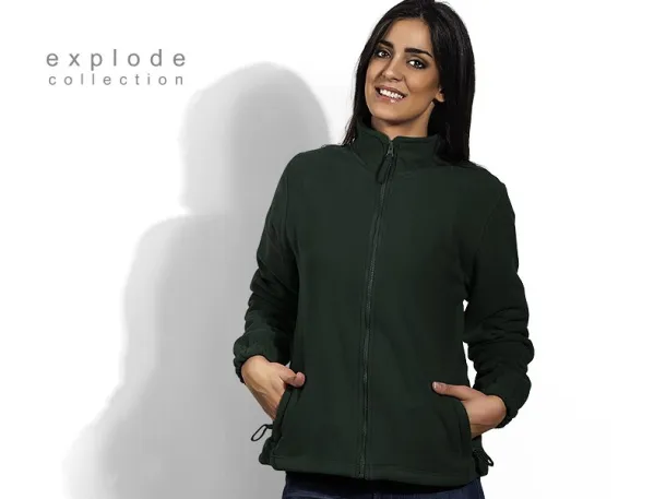 POLARIS LADY polar fleece sweatshirt/jacket - EXPLODE Green