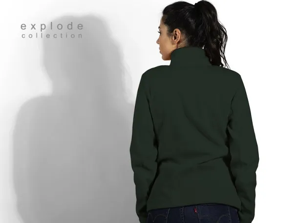 POLARIS LADY polar fleece sweatshirt/jacket - EXPLODE Green