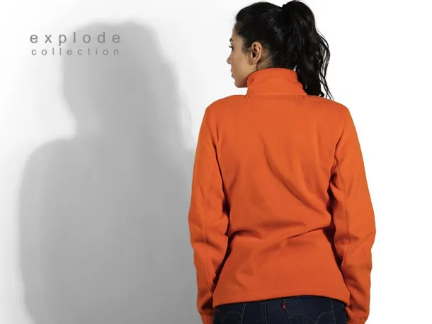 POLARIS LADY polar fleece sweatshirt/jacket - EXPLODE Orange