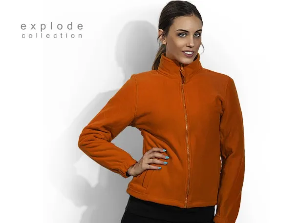 POLARIS LADY polar fleece sweatshirt/jacket - EXPLODE Orange