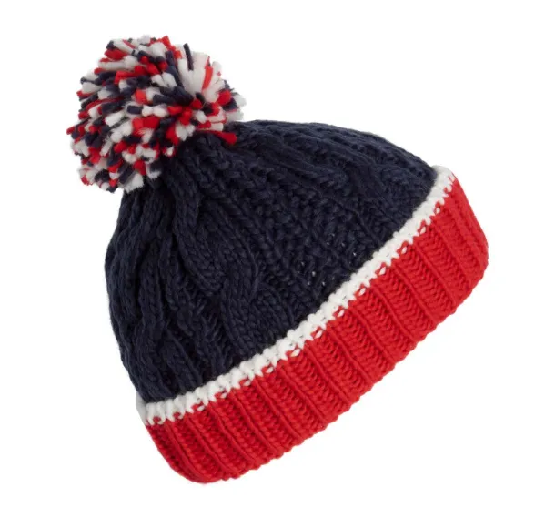  KNITTED BEANIE - K-UP Red White