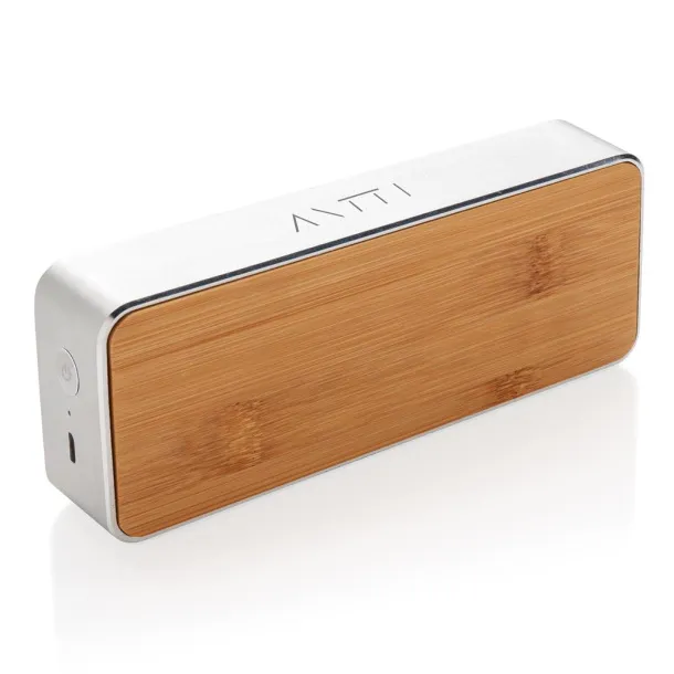  Nevada Bamboo 3W wireless speaker - XD Xclusive Grey Black