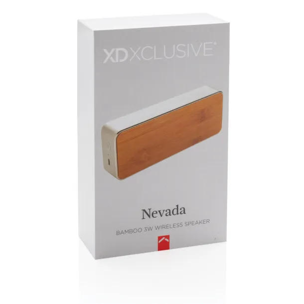  Nevada Bamboo 3W wireless speaker - XD Xclusive Grey Black