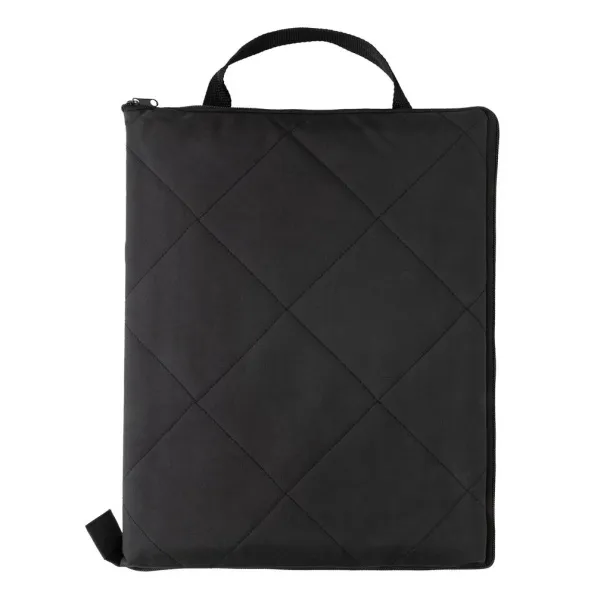  Impact Aware™ RPET foldable quilted picnic blanket - XD Collection Black 