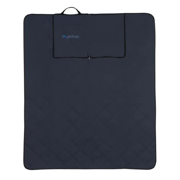  Impact Aware™ RPET foldable quilted picnic blanket - XD Collection Navy Blue 