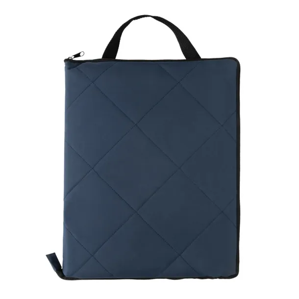  Impact Aware™ RPET foldable quilted picnic blanket - XD Collection Navy Blue 