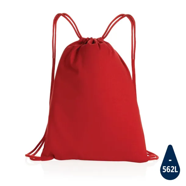  Impact AWARE™ Recycled cotton drawstring backpack 145gr - XD Collection Red 