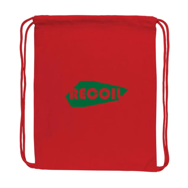  Impact AWARE™ Recycled cotton drawstring backpack 145gr - XD Collection Red 