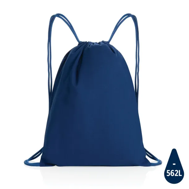  Impact AWARE™ Recycled cotton drawstring backpack 145gr - XD Collection blue 