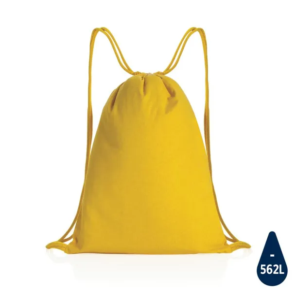  Impact AWARE™ Recycled cotton drawstring backpack 145gr - XD Collection Yellow 